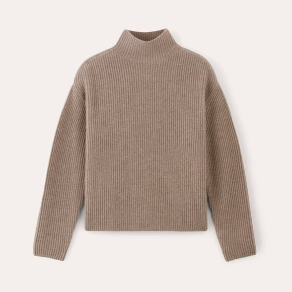Everlane Wool Cashnere Oatmeal Tan Turtleneck M - Picture 8 of 8